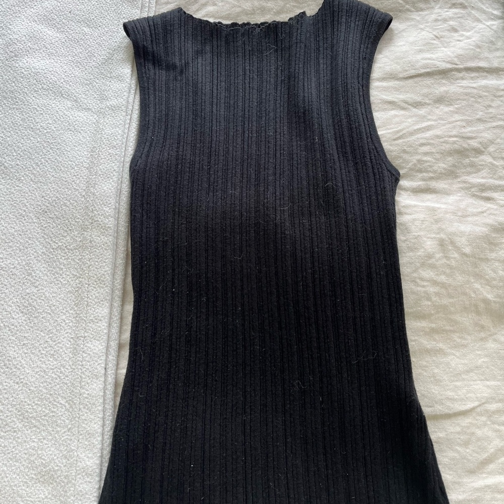 Quince Cotton Cashmere Ribbed Tank